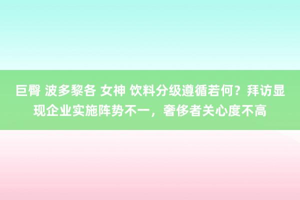 巨臀 波多黎各 女神 饮料分级遵循若何？拜访显现企业实施阵势不一，奢侈者关心度不高