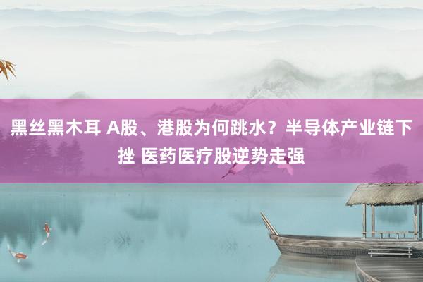 黑丝黑木耳 A股、港股为何跳水？半导体产业链下挫 医药医疗股逆势走强