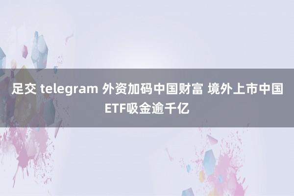 足交 telegram 外资加码中国财富 境外上市中国ETF吸金逾千亿